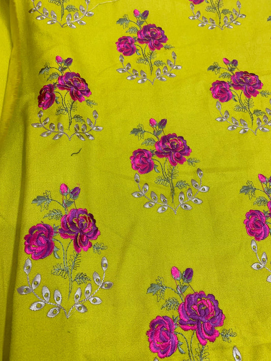 2 pc yellow karandi suit
