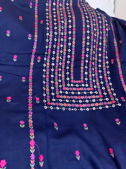 2 pc blue  karandi suit